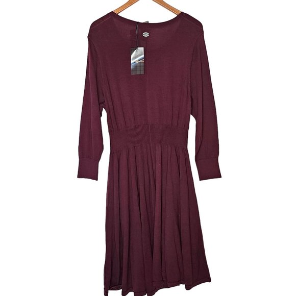 TORRID Outlander Burgundy Lace Waist Sweater Dress Plus size 2X NWT - Picture 13 of 14